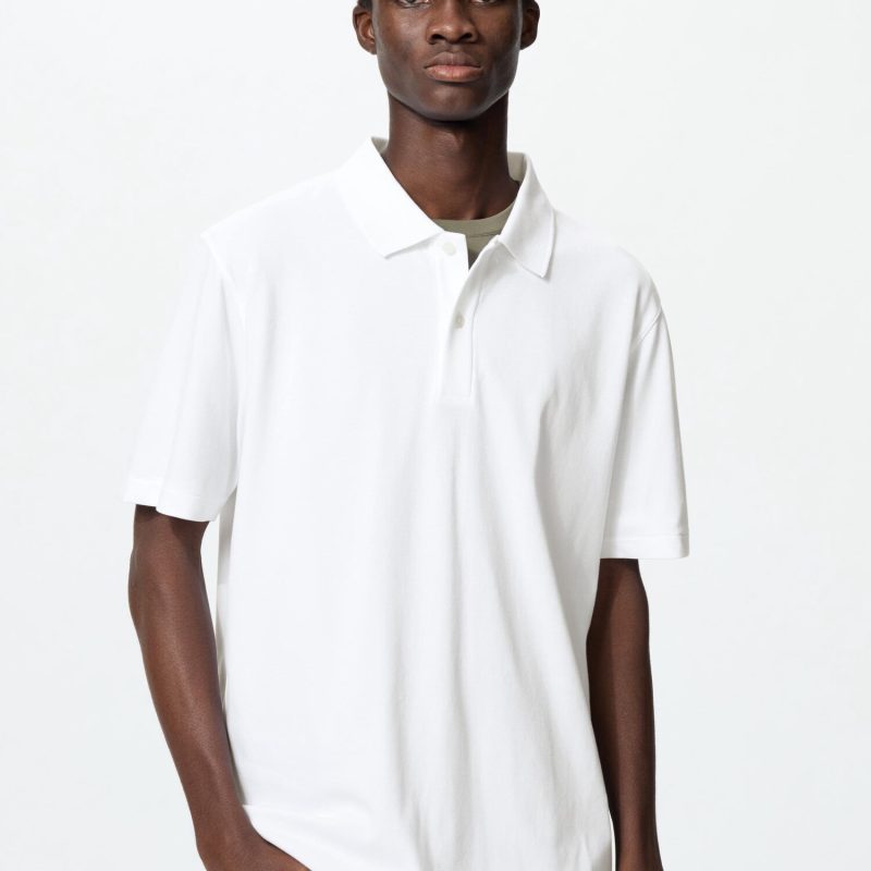 Воздушная хлопчатобумажная рубашка-поло из пике