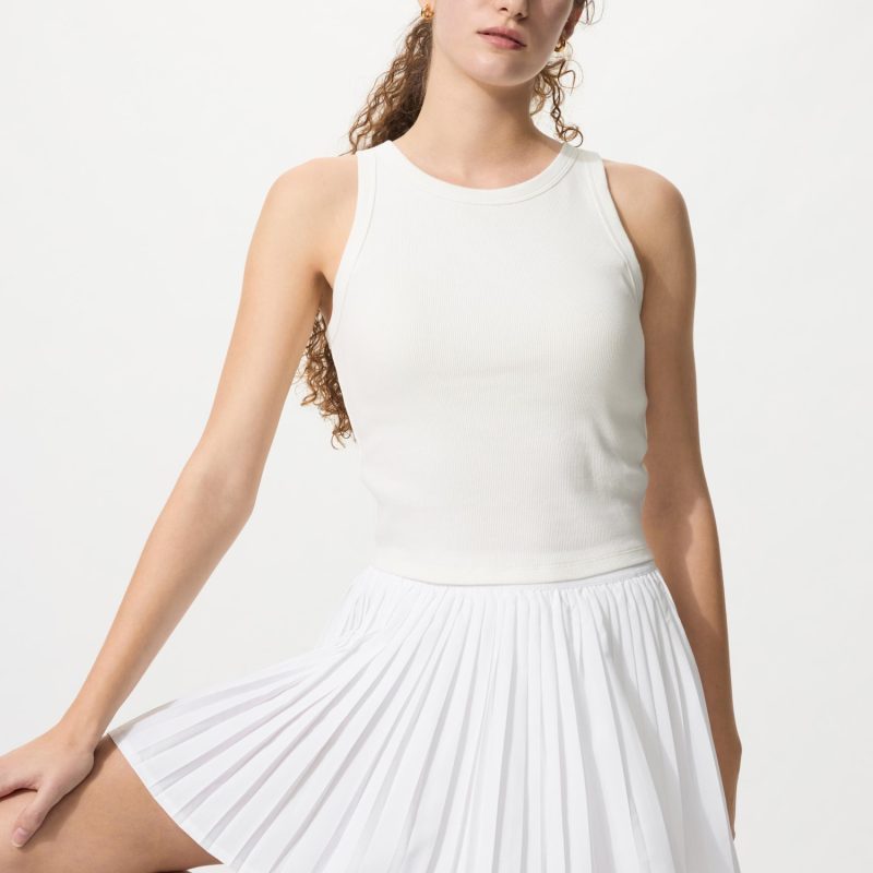 Укороченный топ-бюстгальтер в рубчик