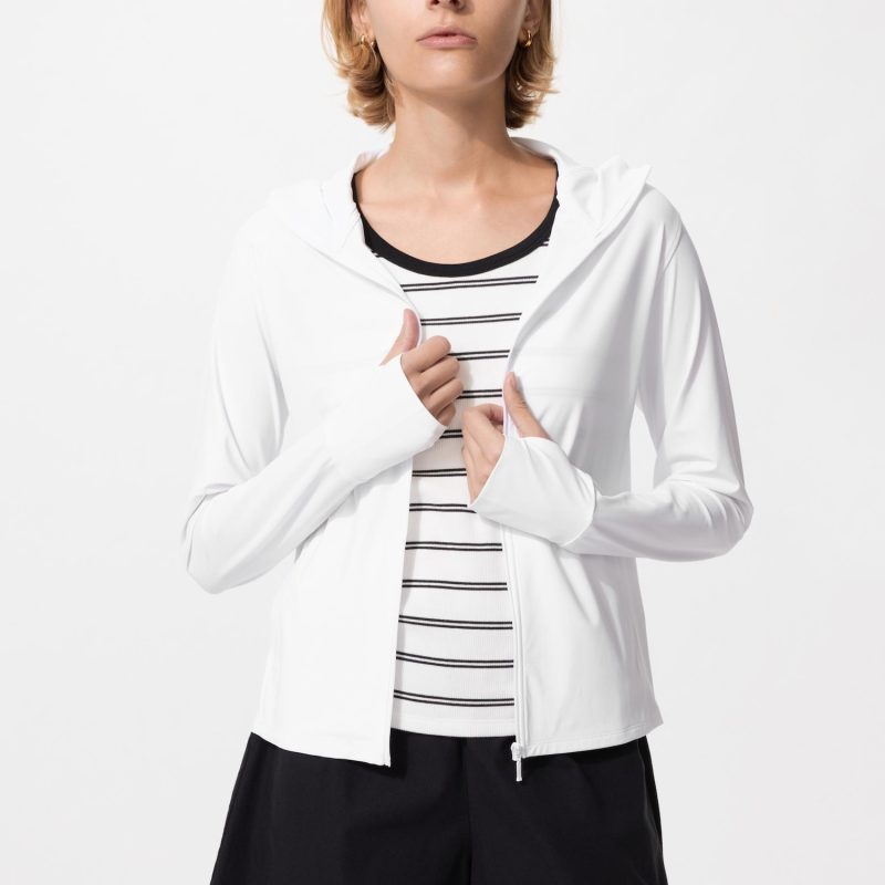 Толстовка с капюшоном на молнии Ultra Stretch AIRism с защитой от ультрафиолета