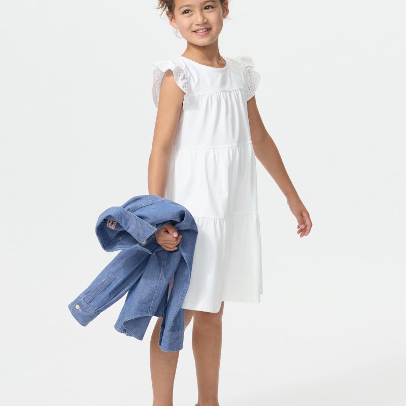 Комбинированное платье (с коротким рукавом)