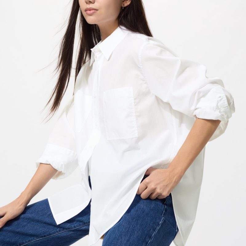 Хлопчатобумажная рубашка Оверсайз