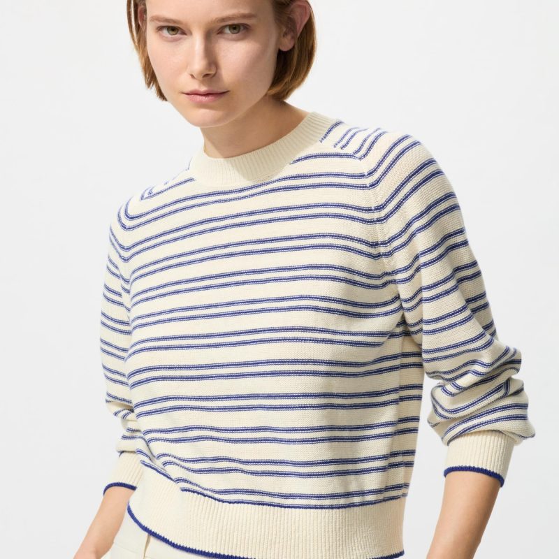 Chunky Linen Crew Neck Jumper