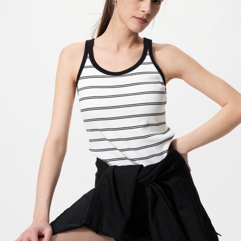 Топ-бюстгальтер с округлой спинкой (в полоску)