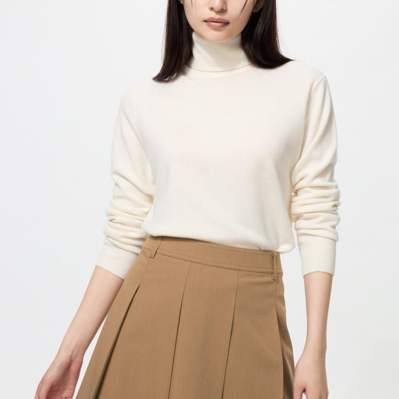 Джемпер-водолазка из 100% кашемира с высоким воротом