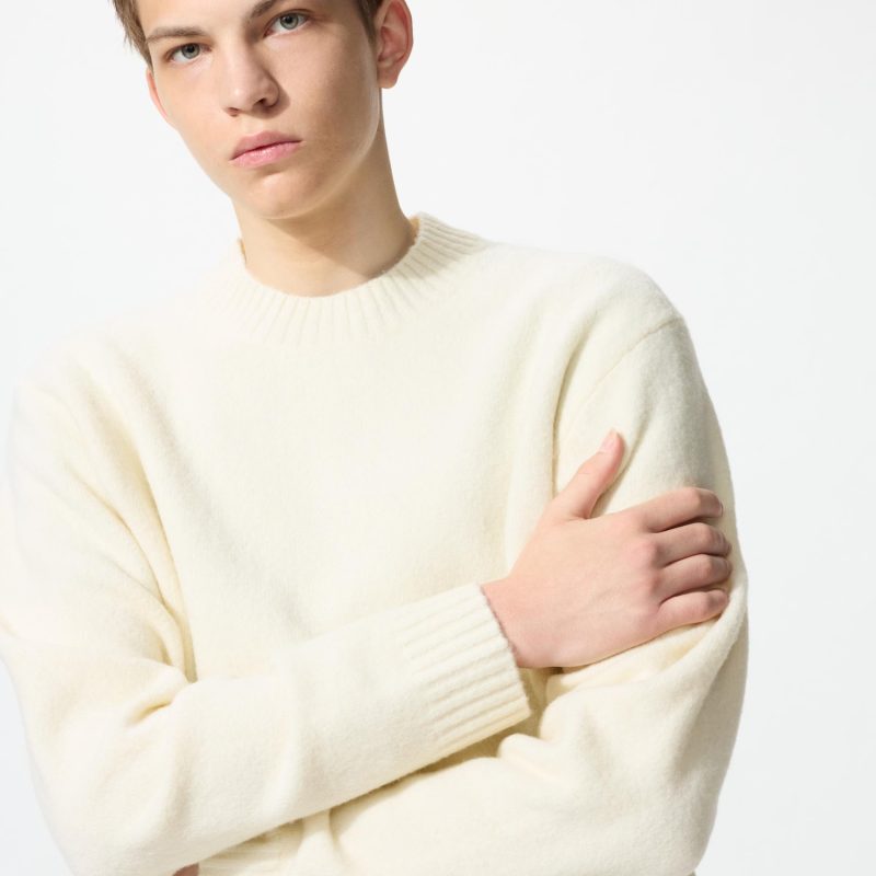 Джемпер с круглым вырезом из пряжи-суфле