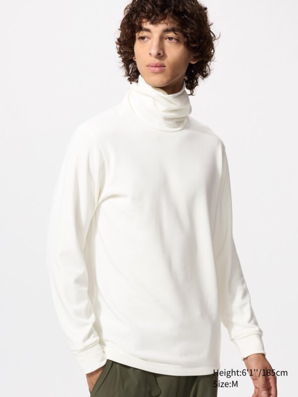 Ультратеплая футболка-водолазка HEATTECH с высоким воротом (длинный рукав)