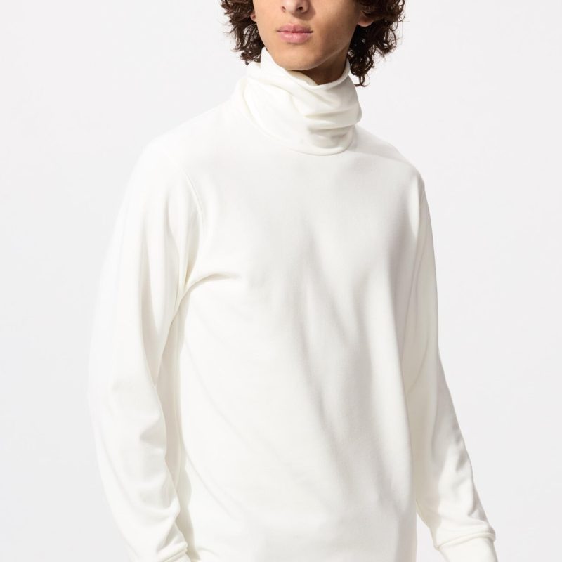 Ультратеплая футболка-водолазка HEATTECH с высоким воротом (длинный рукав)