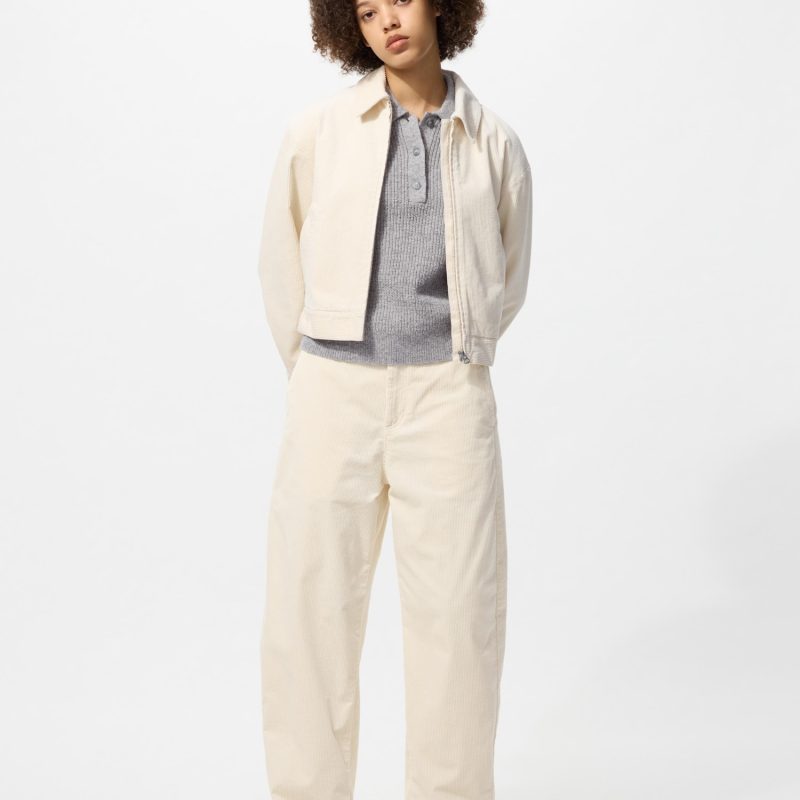 Вельветовые брюки с закругленными краями (удлиненные)