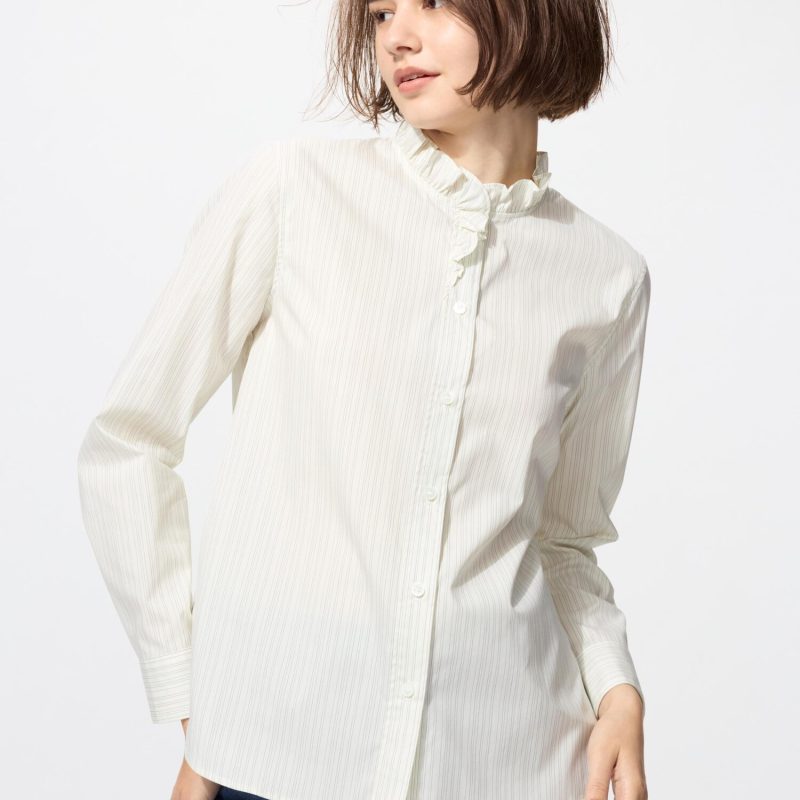 Рубашка из хлопчатобумажной смеси (с оборкой)