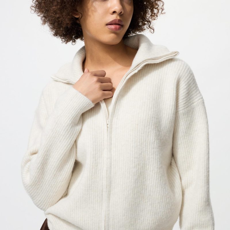 Кардиган на молнии из пряжи-суфле