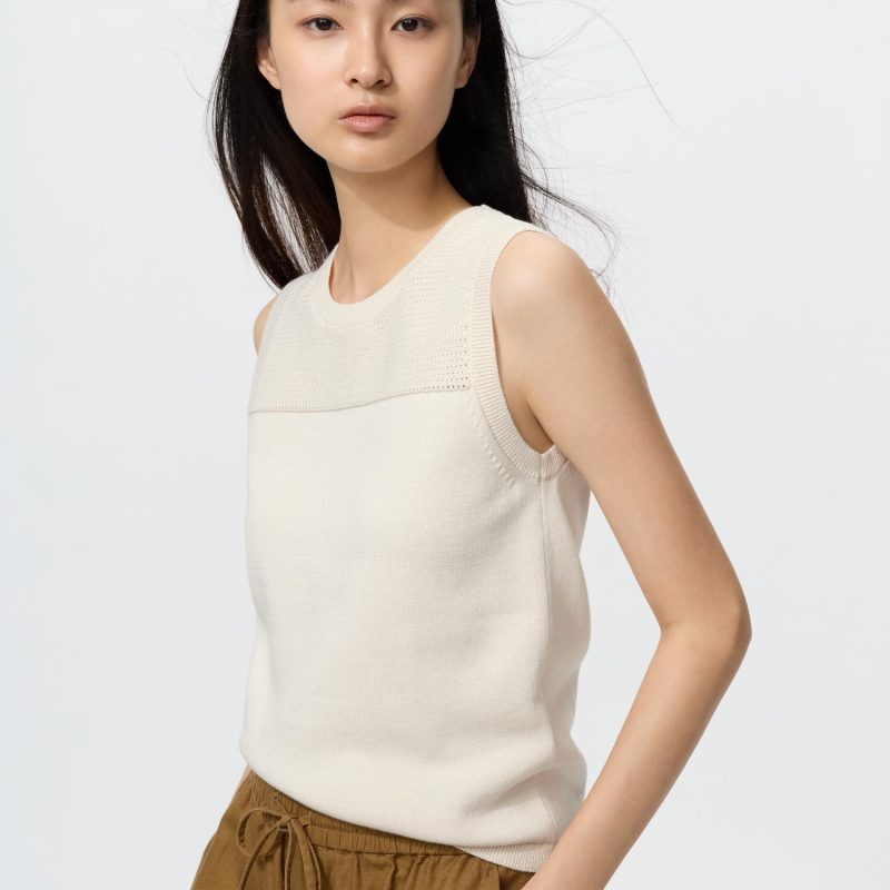 Cotton Crew Neck Jumper (Sleeveless)