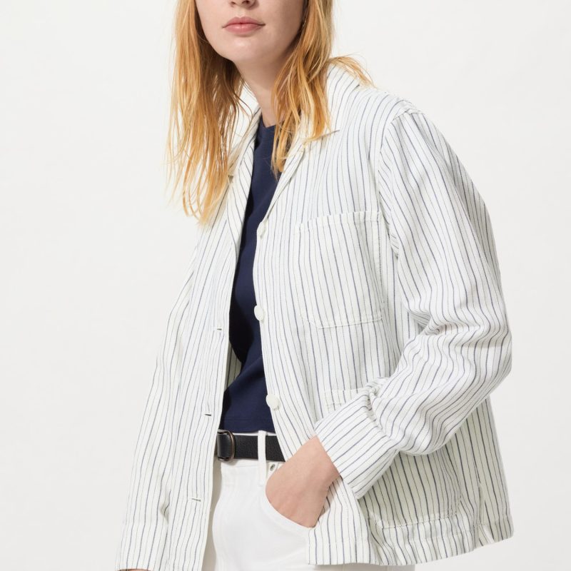 Комбинезон из льняной смеси (в полоску)