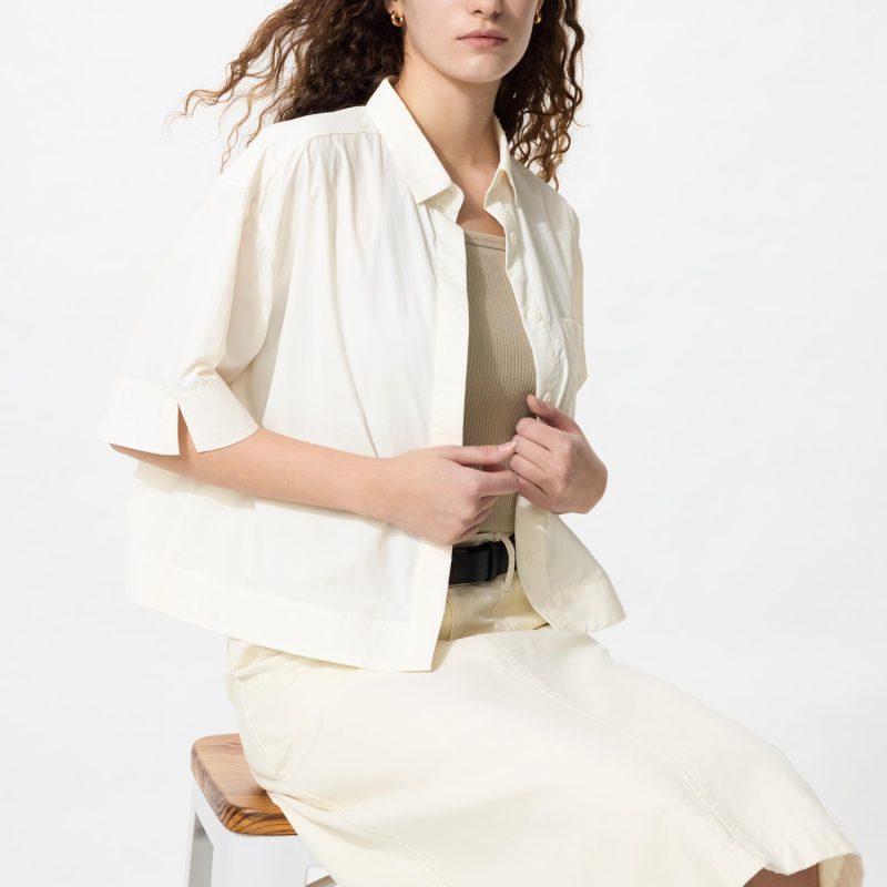 Nylon Boxy Short Shirt Half Sleeve