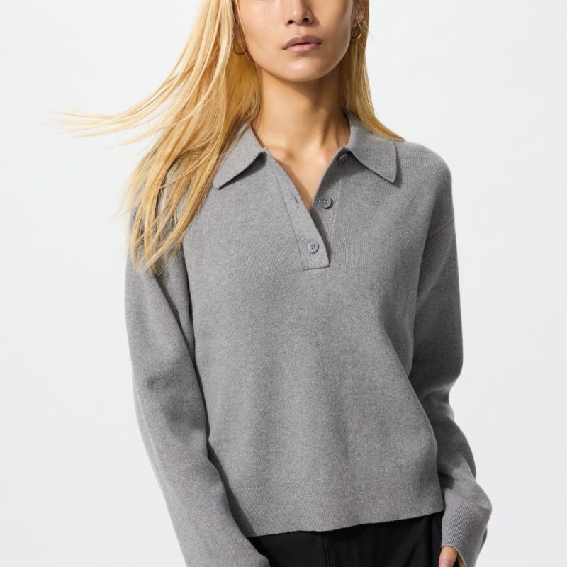 Джемпер поло из гладкого хлопка