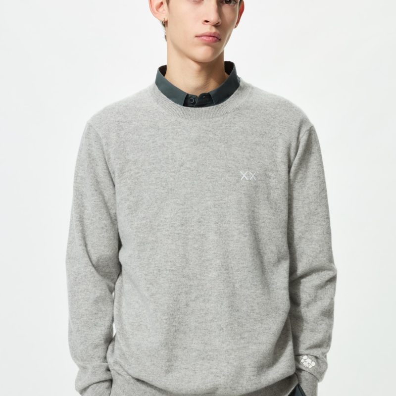 ЗИМНИЙ джемпер с круглым вырезом из 100% кашемира KAWS WINTER