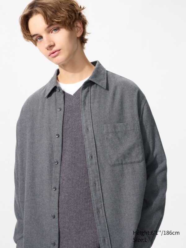 Фланелевая рубашка (вереск, обычный воротник)