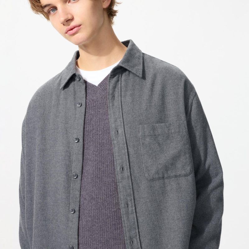 Фланелевая рубашка (вереск, обычный воротник)