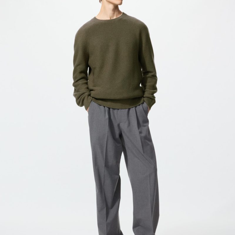 Широкие брюки в складку (удлиненные)