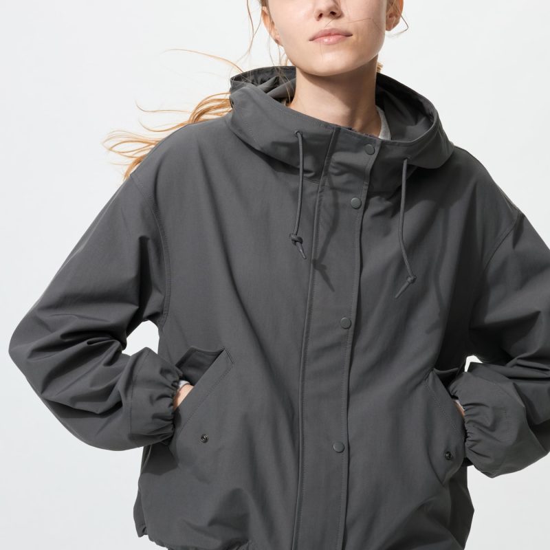 Короткая парка из хлопчатобумажной смеси