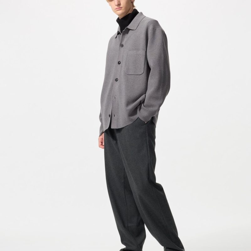 Широкие брюки в складку (из матового джерси, удлиненные)