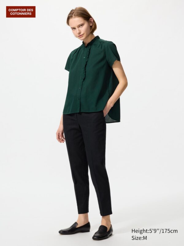 Брюки с зауженными щиколотками из льняной хлопчатобумажной смеси