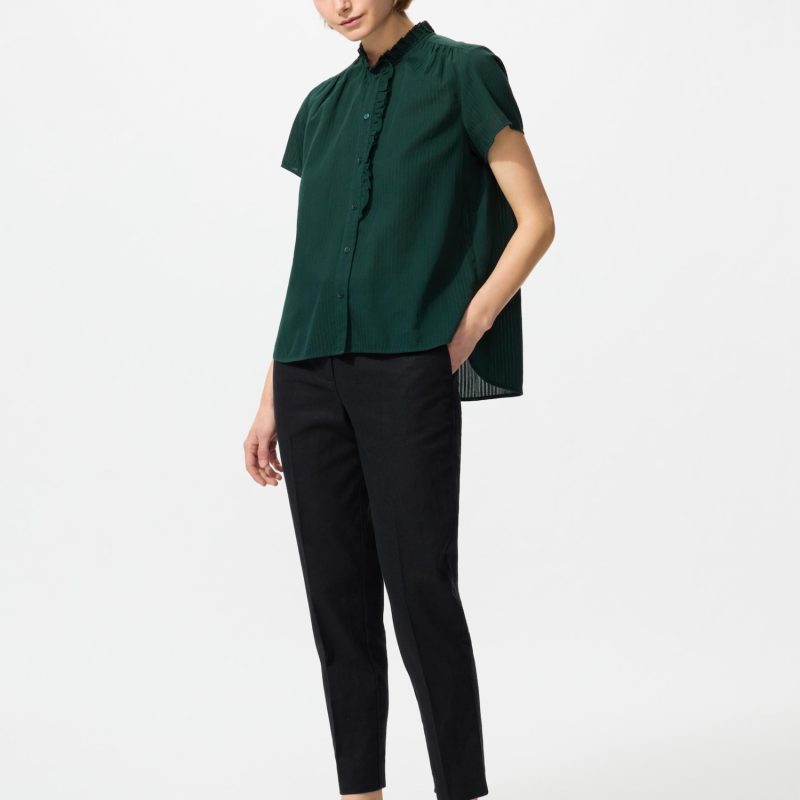 Брюки с зауженными щиколотками из льняной хлопчатобумажной смеси