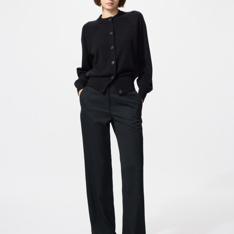 Шерстяные прямые брюки