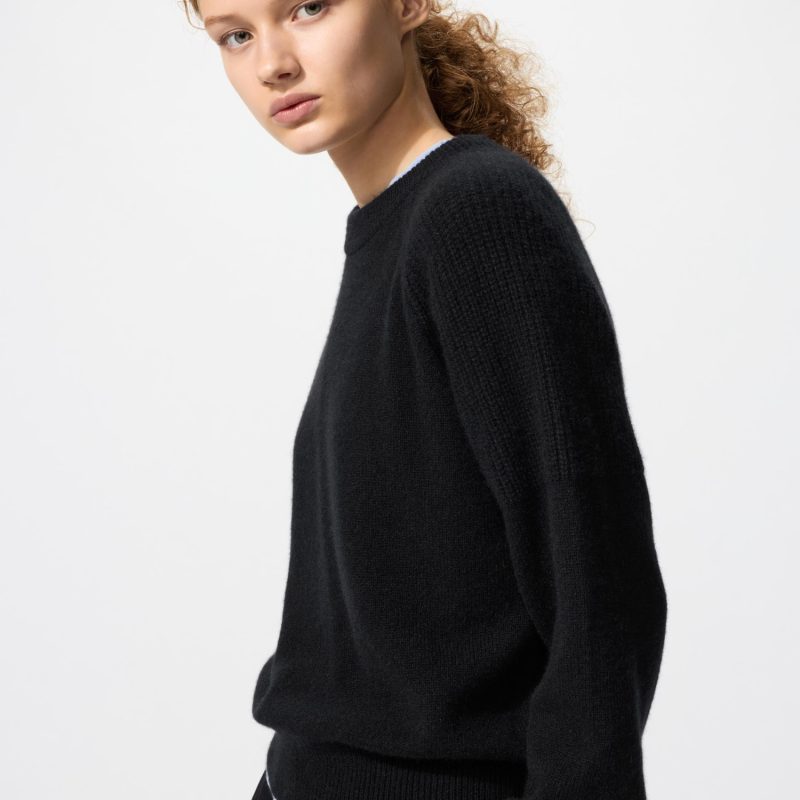 Джемпер с круглым вырезом из 100% кашемира