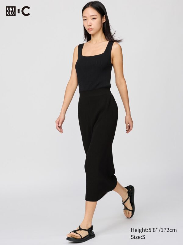 Бесшовная юбка в рубчик из 3D-трикотажа