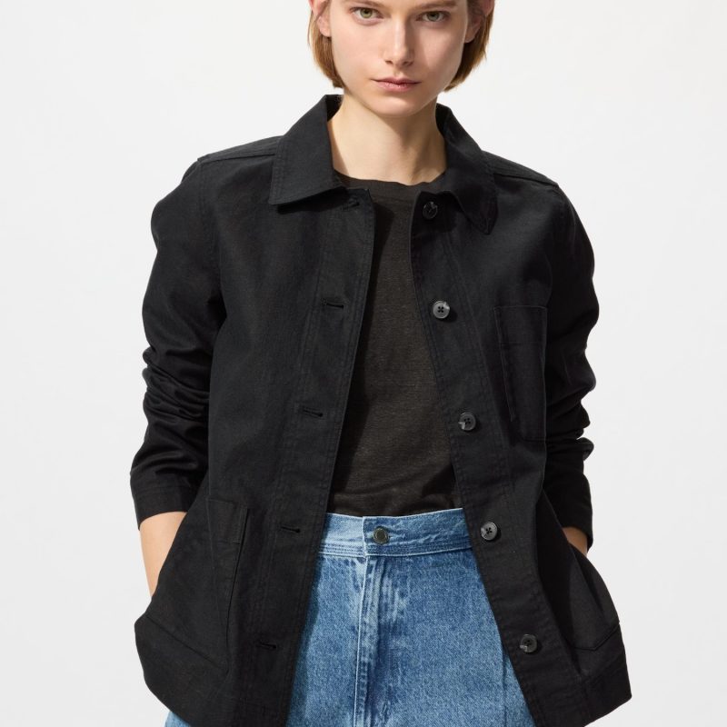 Куртка из льняной хлопчатобумажной смеси