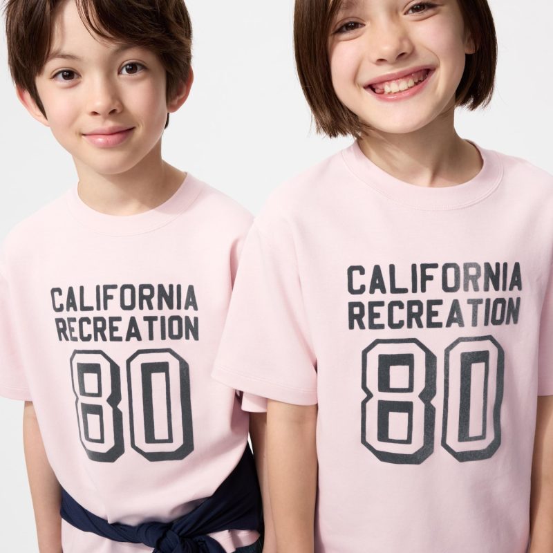 Хлопковая футболка с круглым вырезом AIRism (графическая)