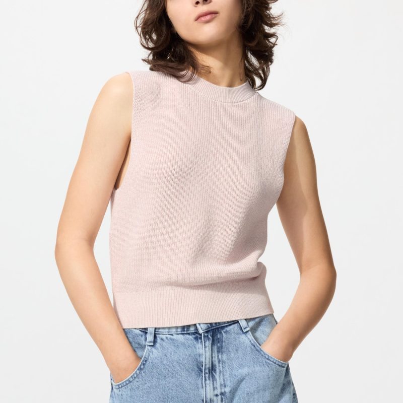 Джемпер из мерсеризованного хлопка (без рукавов)