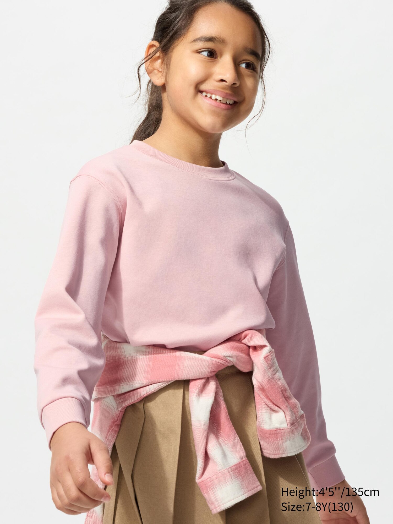 Хлопковая футболка AIRism с круглым вырезом горловины (длинный рукав)