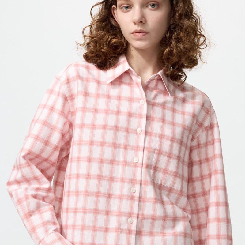 Оксфордская рубашка свободного кроя (в клетку)