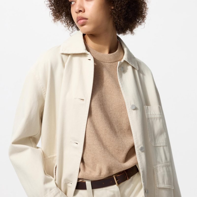 Хлопчатобумажная джинсовая куртка оверсайз