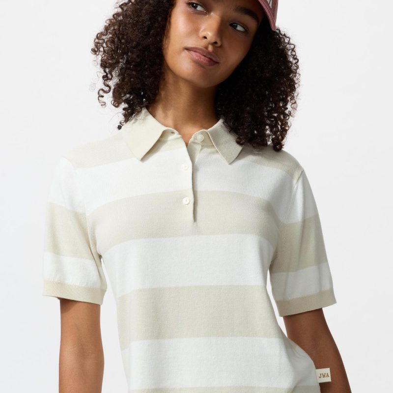 Джемпер поло (в полоску, с коротким рукавом)