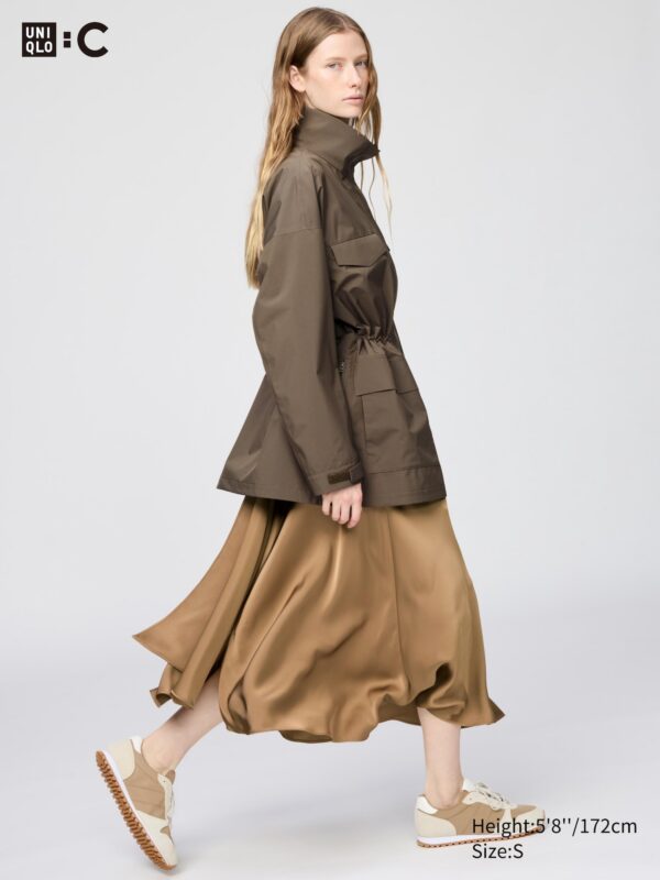 Атласная длинная юбка