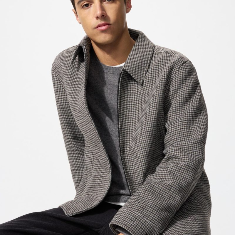 Короткий блузон с одинарным воротником (с рисунком)