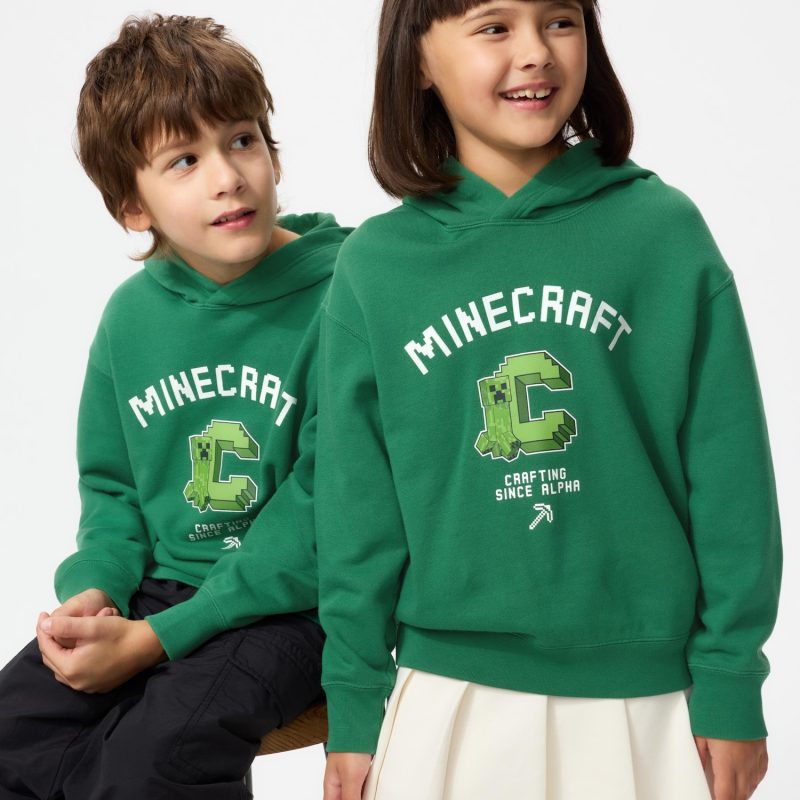 Толстовка с капюшоном в стиле Майнкрафт с графическим принтом