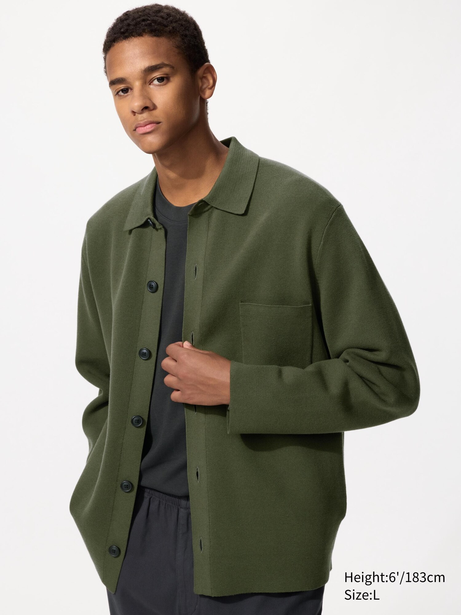 Кардиган с рубашечным воротником в рубчик от Milano