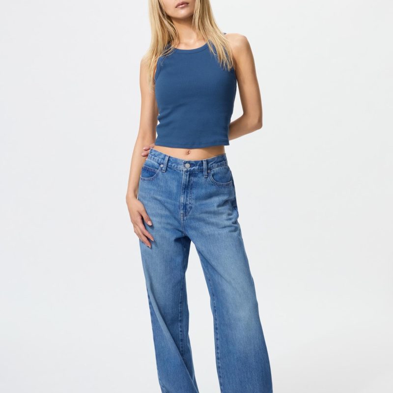 Широкие прямые джинсы