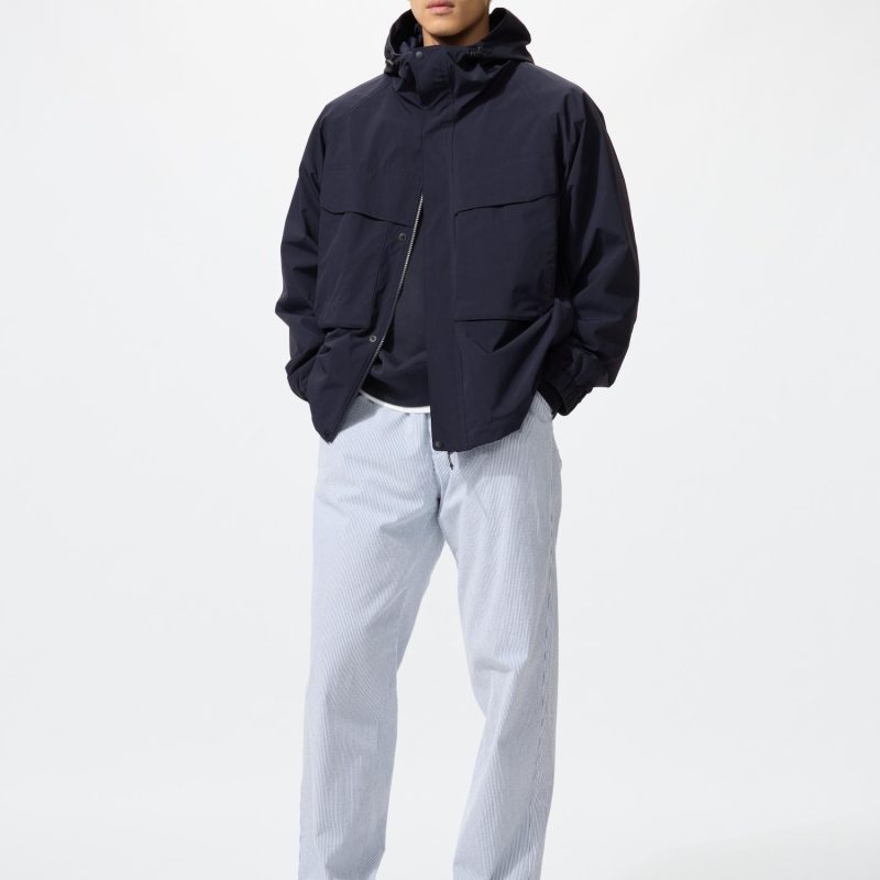 Легкие эластичные брюки по щиколотку (Seersucker)