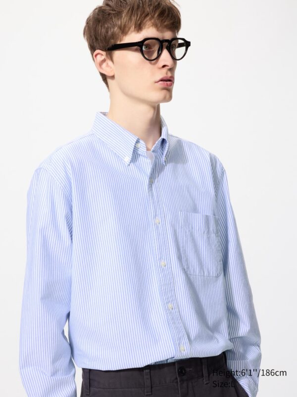 Оксфордская рубашка обычного покроя (в полоску)