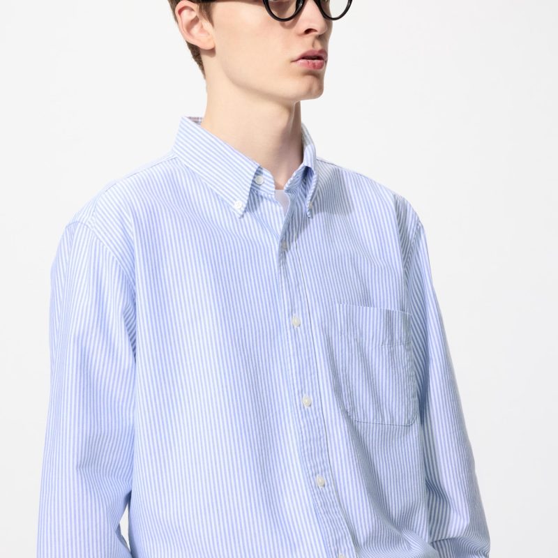 Оксфордская рубашка обычного покроя (в полоску)