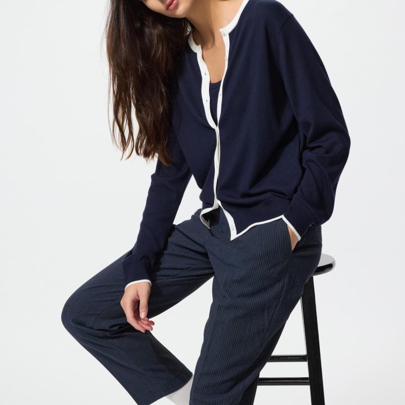 Элегантные брюки до щиколоток (в полоску, удлиненные)