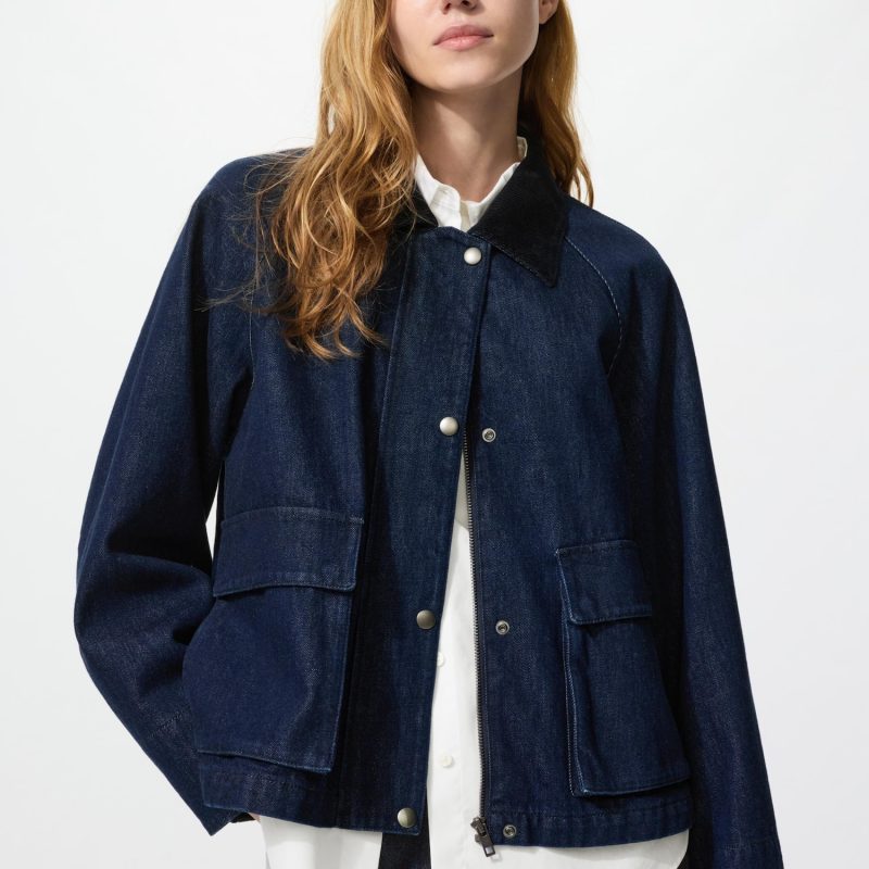 Удобная короткая куртка (джинсовая)