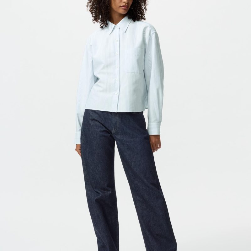 Прямые джинсы с длинным рукавом