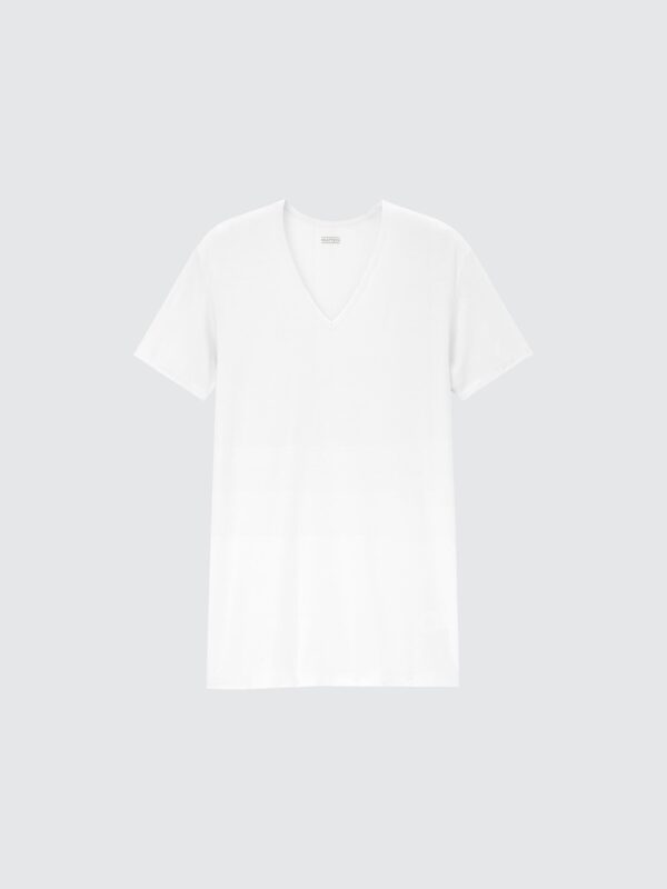 Футболка с V-образным вырезом HEATTECH (короткий рукав)