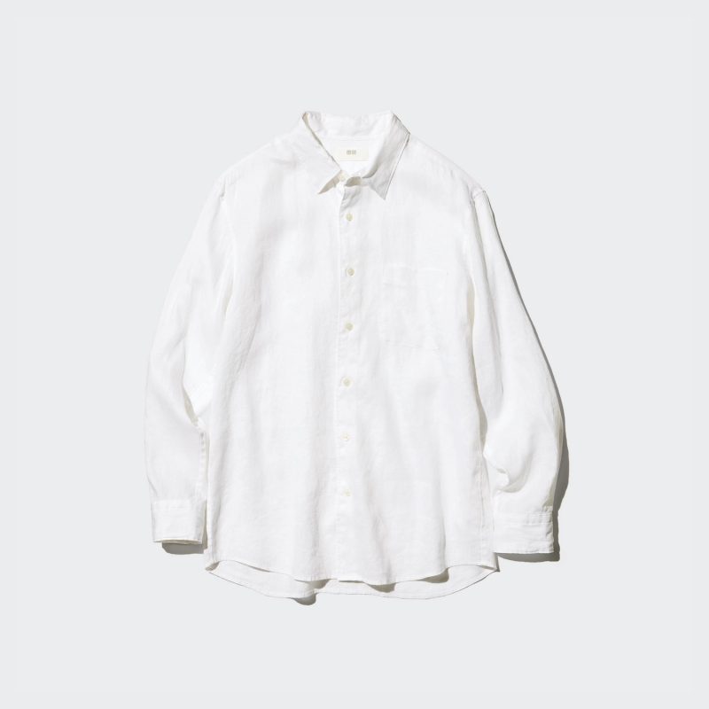 Премиальная льняная рубашка (длинный рукав)
