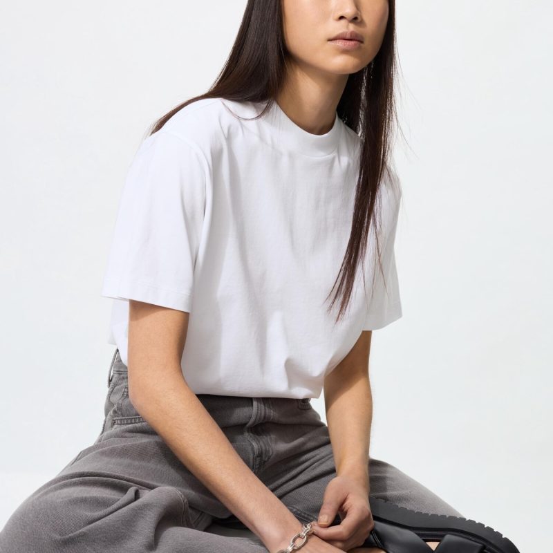 Футболка из хлопка AIRism (с коротким рукавом)